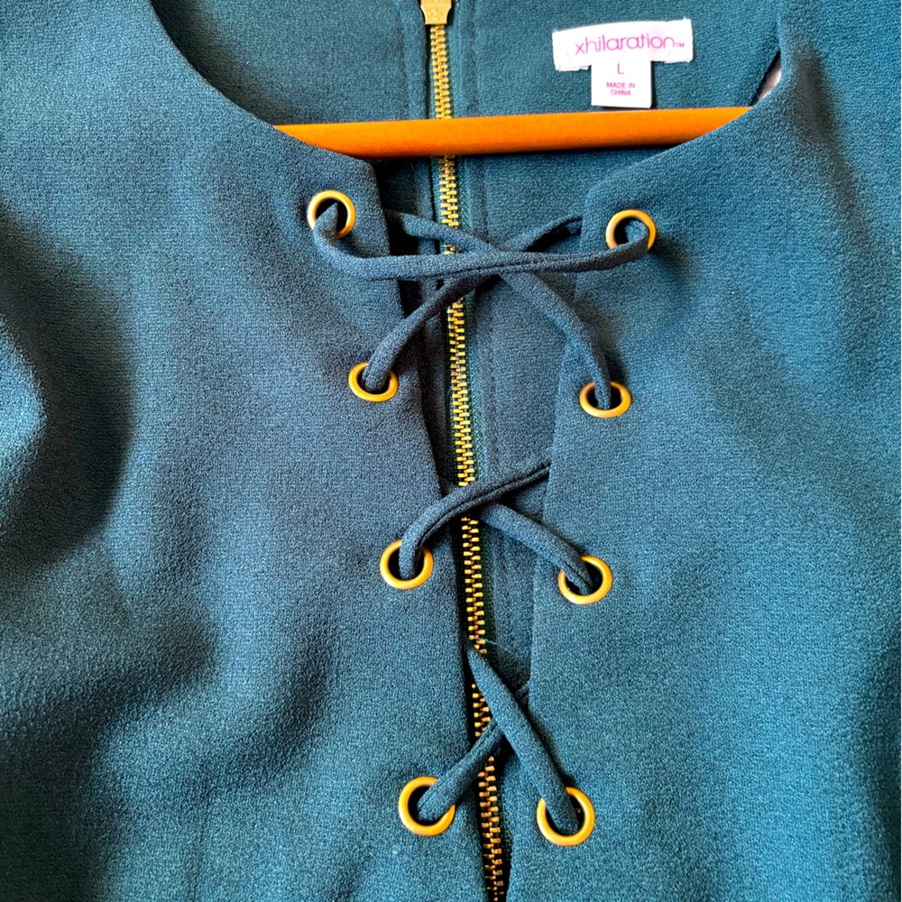 Xihilaration Large Romper teal color